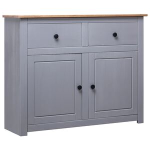 vidaXL Sideboard Grau 93x40x80 cm Kiefernholz Panama