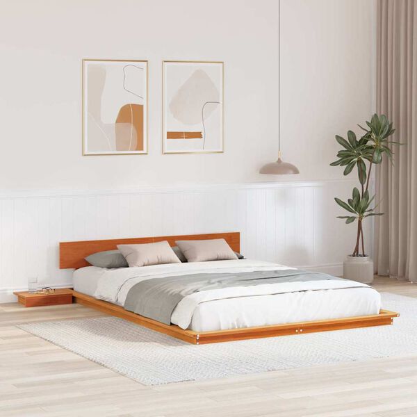 vidaXL Bettgestell Braun 160 x 200 cm Holz