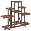 vidaXL Blumenst&auml;nder mit Rollen 110x25x101 cm Massivholz Tanne