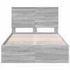 vidaXL Bettrahmen Graues Sonoma 120 x 200 cm Ingenieurs Holz