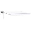 vidaXL Manuelle Gelenkarmmarkise mit LEDs Wei&szlig; 3 x 2,5 m