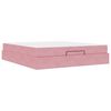 vidaXL Bettgestell mit Matratze mit Matratze 2 pcs Rosa Samt