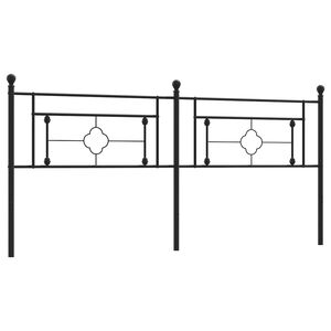 vidaXL Ersatz-Kopfteil Metall Schwarz 193 cm
