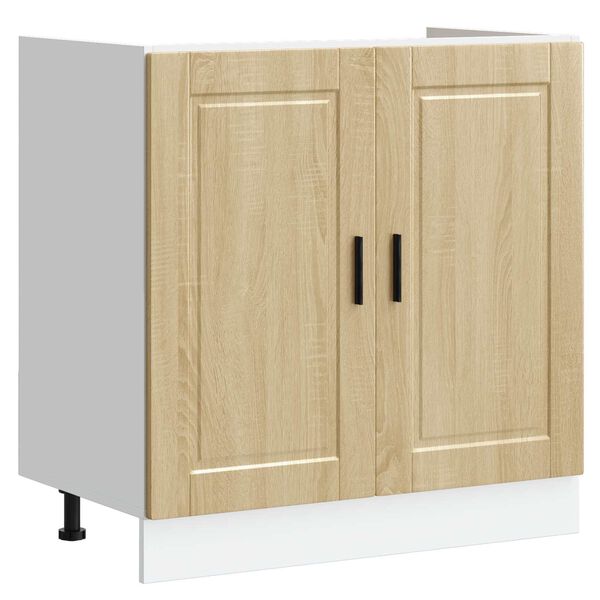 vidaXL Waschbecken-Unterschrank Porto 2 pcs Braun Holzwerkstoff