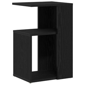 vidaXL Beistelltisch Schwarz Eichen-Optik 36 x 30 x 56 cm