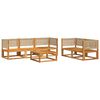 vidaXL 6-tlg. Gartensofa-Set mit Kissen Holz Akazie & Rattan