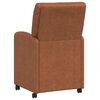 vidaXL Esszimmerst&uuml;hle mit Rollen 2 pcs Braun 57 x 67 x 95 cm