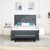 vidaXL Boxspringbett mit Matratze Dunkelgrau 140 x 190 cm Samt