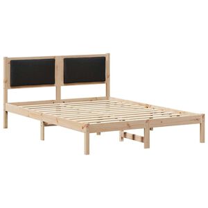 vidaXL Bettrahmen Schwarz 140 x 190 cm Massives Kiefernholz