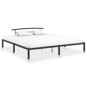 vidaXL Bettgestell Schwarz Metall 180x200 cm