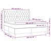 vidaXL Boxspringbett mit Matratze & LED Taupe 160x200 cm Stoff