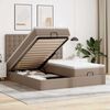vidaXL Ottoman-Bett mit Matratzen Cappuccino 180x200cm Kunstleder