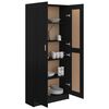 vidaXL Bücherschrank Schwarz 82,5x30,5x185,5 cm Holzwerkstoff