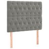 vidaXL Boxspringbett mit Matratze Hellgrau 120x200 cm Samt