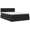 vidaXL Aufbewahrungsbett mit Matratze Schwarz 140 x 190 cm Samt