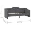 vidaXL Tagesbett mit Matratze USB Dunkelgrau Stoff 90x200 cm