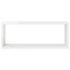 vidaXL W&uuml;rfelregale 4 Stk. Hochglanz-Wei&szlig; 60x15x23 cm Holzwerkstoff