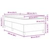 vidaXL Boxspringbett Dunkelgrau und Wei&szlig; 90 x 200 cm Cordstoff