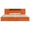 vidaXL Bettgestell mit Aufbewahrungskopfteil 2 pcs Wachsbraun