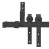 vidaXL Schiebet&uuml;rbeschlag-Set 152,5 cm Stahl Schwarz