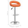 vidaXL Barhocker 2 Stk. Orange Kunstleder