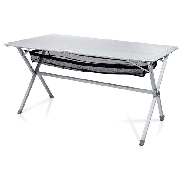 Campart Travel Camping-Rolltisch Michigan Aluminium 140x80x70 cm