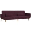vidaXL Schlafsofa 2-Sitzer mit 2 Kissen Lila Stoff