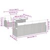 vidaXL Gartensofa-set mit Kissen mit Speicher 8 pcs Braun Poly Rattan
