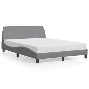 vidaXL Bettgestell "Dover" Hellgrau 140x200 cm Stoff