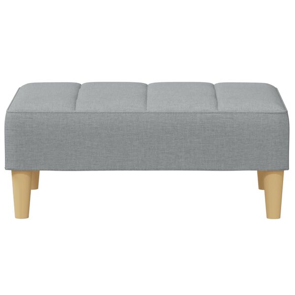 vidaXL Fu&szlig;hocker Hellgrau 77x55x31 cm Stoff