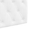 vidaXL H&auml;ngevorderseite Wandmontiert Wei&szlig; 210 x 55 x 7 cm Stoff