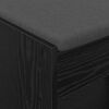 vidaXL Flurbank mit Kissen mit Regal Schwarze Eiche 83 x 38 x 45 cm