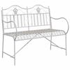 vidaXL Gartenbank 2 -Seater 103,5 x 59 x 89 cm Stahl Antik Wei&szlig;