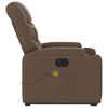 vidaXL Elektrischer Massagesessel mit Aufstehhilfe Braun Stoff
