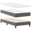 vidaXL Boxspringbett mit Matratze Grau 90 x 190 cm Kunstleder