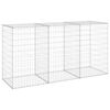 vidaXL Gabionenwand mit Abdeckung Verzinkter Stahl 200x60x100 cm