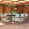 vidaXL 9-tlg. Garten-Essgruppe Wei&szlig;