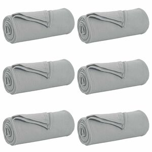 vidaXL Wohndecken 6 stk. Grau 170 x 130 cm 1.86 kg Fleece