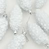 vidaXL Weihnachts-Tannenzapfen Ball 40 pcs Wei&szlig; Kunststoff