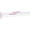 vidaXL Hochbeet Verzinkter Stahl 544x100x36 cm Anthrazit