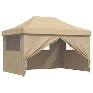 vidaXL Party-Zelt 279 x 410 x 315 cm Beige Oxford-Stoff