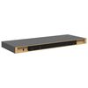 vidaXL Schweberegale 4 Stk. Hochglanz-Grau 60x23,5x3,8 cm MDF