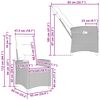 vidaXL Liegestuhl mit Teeteller Schwarz 62 x 64 x 112 cm Poly-Rattan