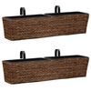 vidaXL Blumenkasten 2 Stk. Wasserhyazinthe Braun