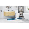 vidaXL Anti-Rutsch Badematten-Set 2 pcs Blau PP