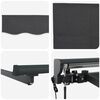 vidaXL Einziehbare Markise Grau und Anthrazit 350 x 250 cm