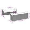 vidaXL 9-tlg. Garten-Sofagarnitur mit Kissen Braun Poly Rattan