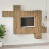 vidaXL TV-Schrank-Set 10 pcs Artisan-Eiche 30,5 x 30 x 90 cm