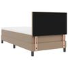 vidaXL Boxspringbett mit Matratze Cappuccino 90 x 200 cm Kunstleder