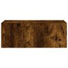 vidaXL TV-Wandschrank mit LED-Leuchten R&auml;uchereiche 80x35x31 cm